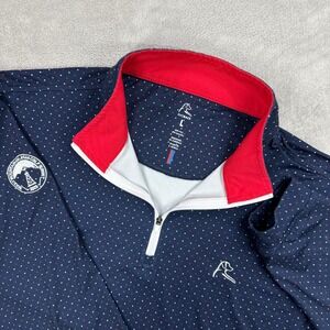 Rhoback Navy 1/4-zip with Red Accents